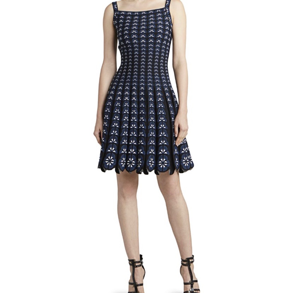 Alaia Campelle Degrade Flower Flared dress